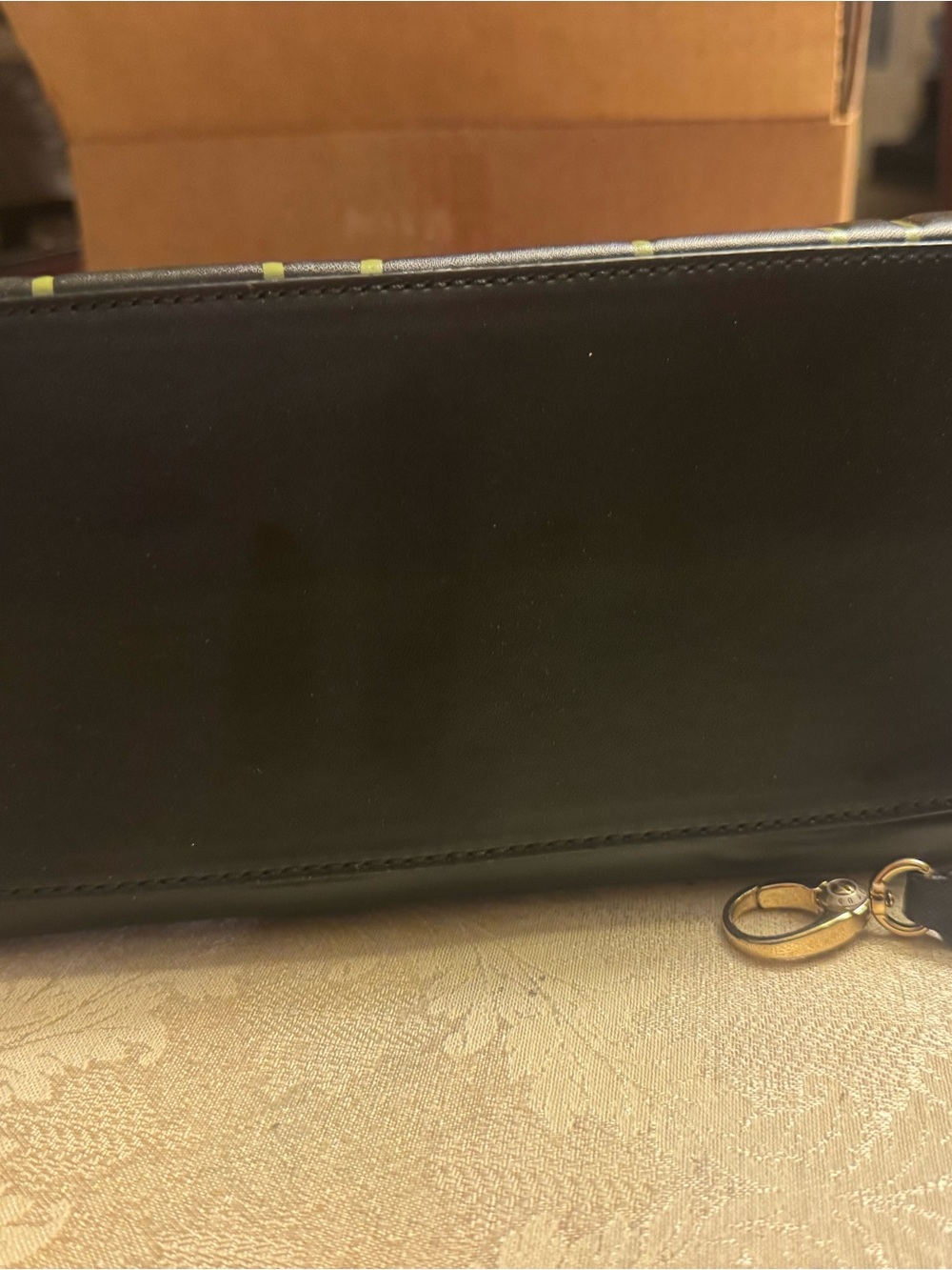 Kate Spade Rare "Ooh La La" Poppy Lottie Leather Satchel Bag Black Red - Picture 6 of 14